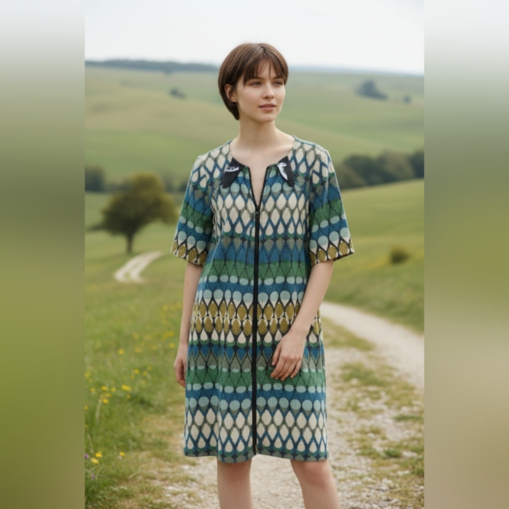 J. TAYLOR Colorful Geometric Pattern Dress SIZE 8